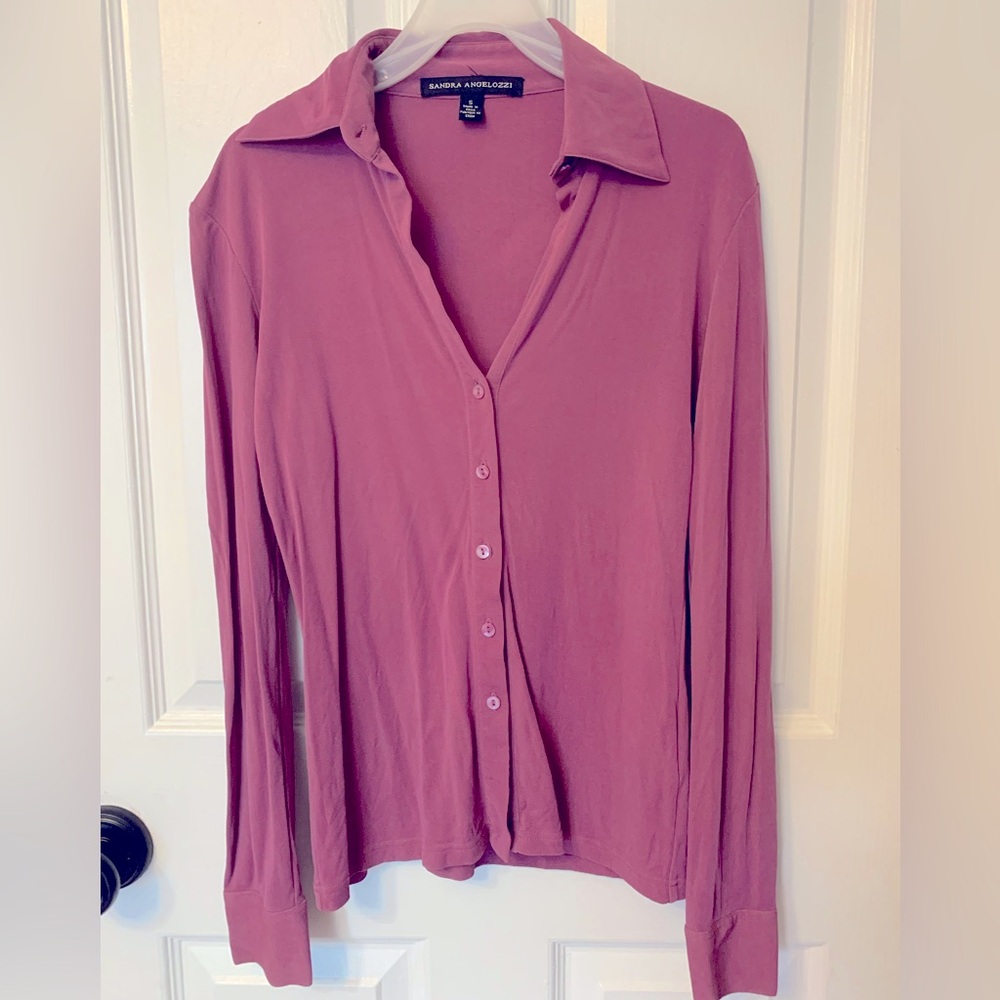 100% Silk Button-down top women’s size S